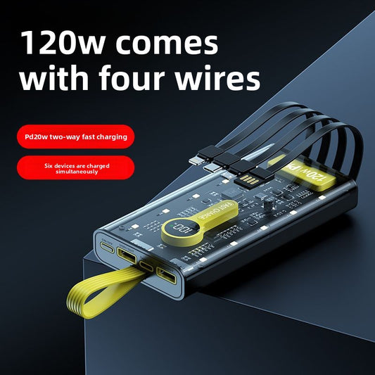 Super Fast Charging Transparent 20000 mah power bank