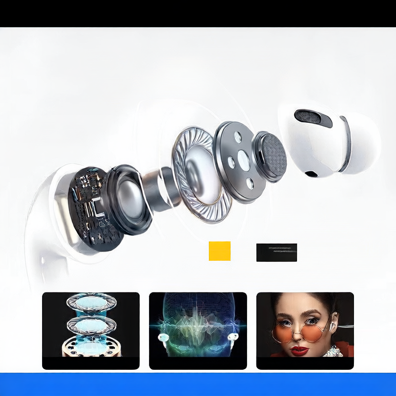 Bluetooth wireless noise-canceling high-fidelity headphones