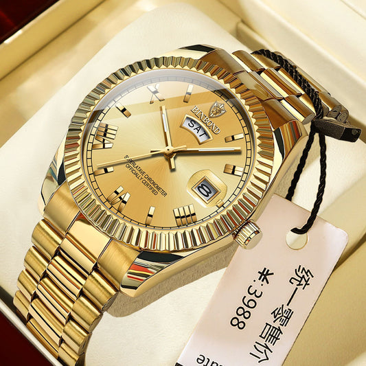 Classic Business Quartz Watch with Date Display